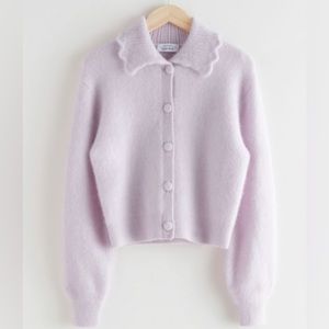 & Other Stories - Collar Detail Cardigan in Lilac - US Size L